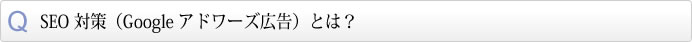 SEO 対策（Google アドワーズ広告）とは？