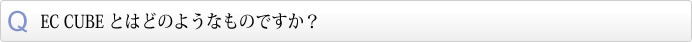EC CUBE とはどのようなものですか？